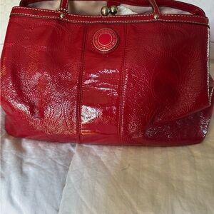 Coach Glossy Red Shoulder Bag